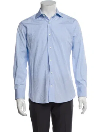 Pre-owned Etro Long Sleeve Dress Shirt In Blue