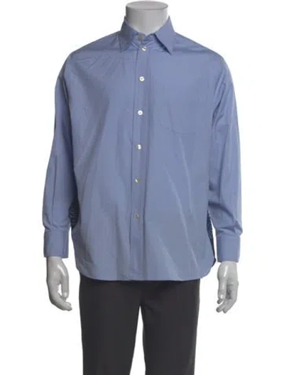 Pre-owned Etro Long Sleeve Dress Shirt In Blue