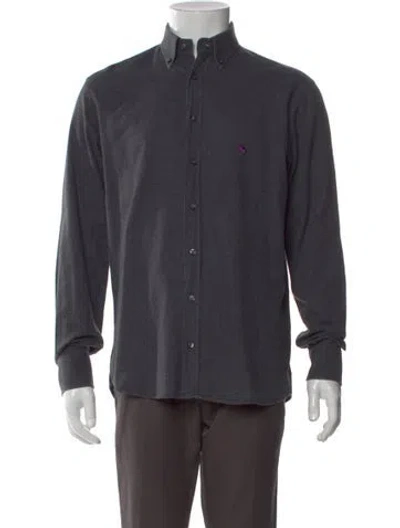 Pre-owned Etro Long Sleeve Dress Shirt In Gray