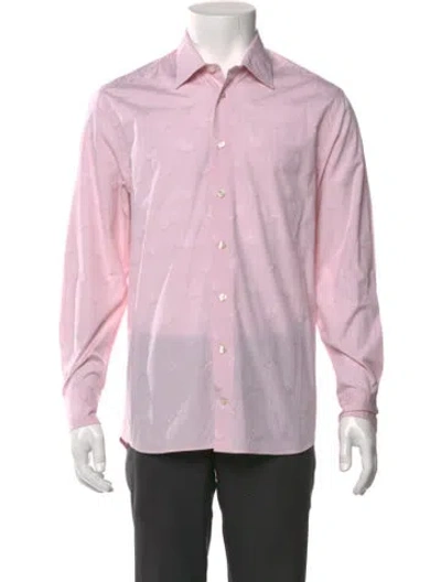 Pre-owned Etro Long Sleeve Dress Shirt In Pink