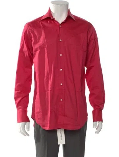 Pre-owned Etro Long Sleeve Dress Shirt In Pink