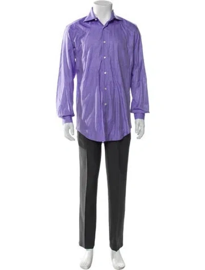 Pre-owned Etro Long Sleeve Dress Shirt In Purple
