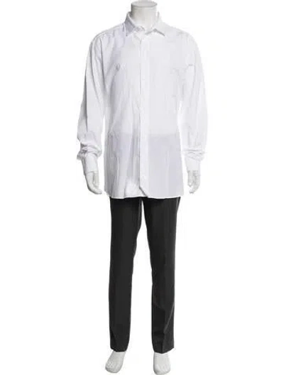 Pre-owned Etro Long Sleeve Dress Shirt In White
