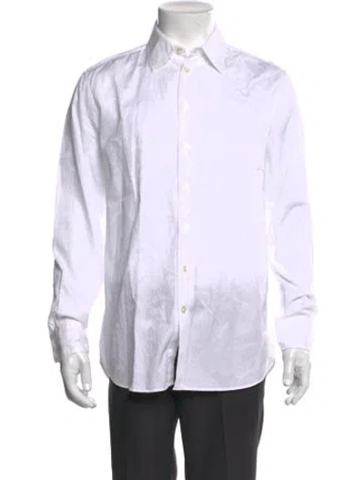 Pre-owned Etro Long Sleeve Dress Shirt In White
