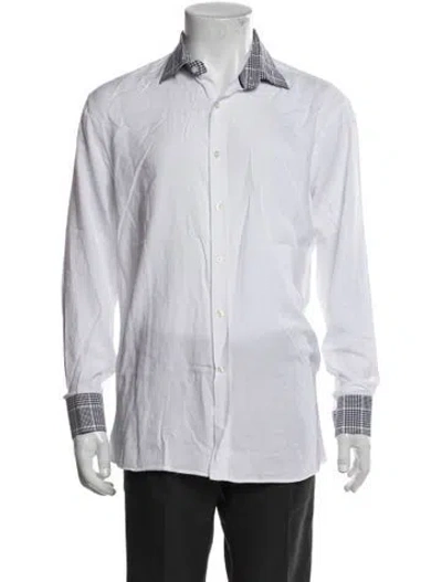 Pre-owned Etro Long Sleeve Dress Shirt In White