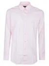 Etro Long Sleeve Fuji Botton Down Logo Shirt In Pink
