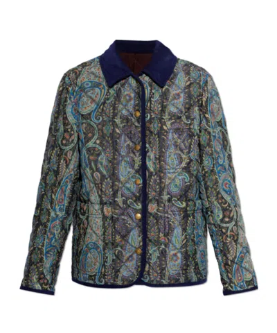 Etro Long Sleeve Jacket In Blue
