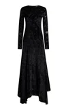 Etro Long-sleeve Mermaid Maxi Dress In Black