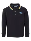 Etro Long-sleeve Polo Shirt In Black