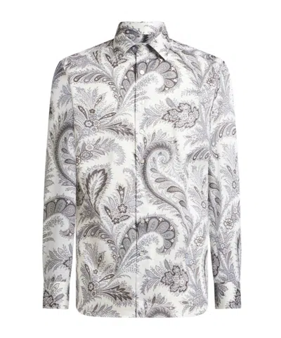 Etro Long Sleeve Shirt In Brown