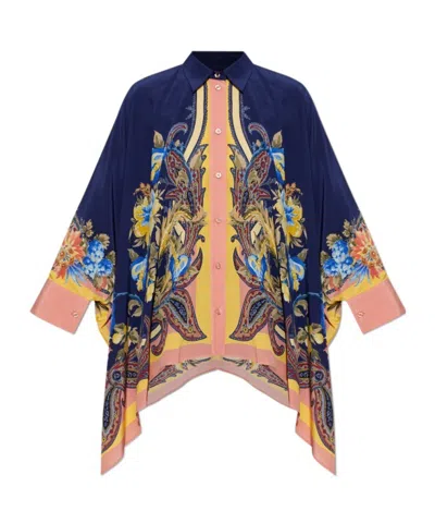 Etro Paisley-print Asymmetric Shirt In Multi
