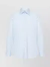 Etro Long Sleeve Shirt Curved Hem In Multi