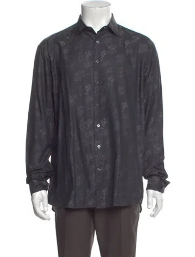 Pre-owned Etro Long Sleeve Shirt In Gray