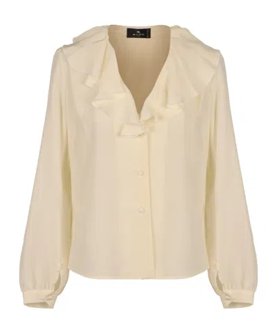 Etro Long Sleeve Shirt In Neutral