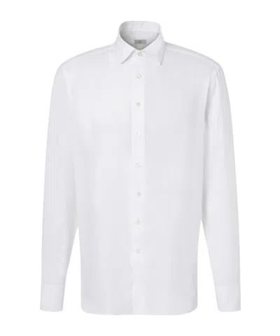 Etro Straight Shirt Long Sleeves Button Down Collar In White