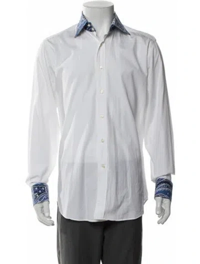 Pre-owned Etro Long Sleeve Shirt In White