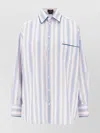 Etro Striped Cotton Shirt In White
