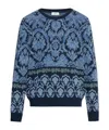 Etro Crew Neck Sweater Intricate Pattern
