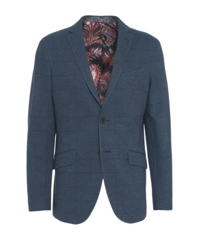 Etro Long-sleeved Blazer In Blue