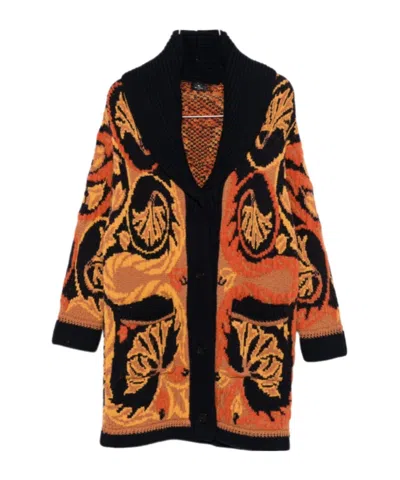Etro Long-sleeved Cardigan In Multi