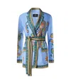 Etro Silk Twill Dressing Gown Jacket Jackets Blue In Blue