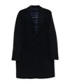 Etro Button-fastening Coat In Black