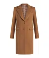Etro Logo-engraved Buttons Coat In Brown