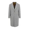 Etro Wool And Cashmere Long Coat In Gray
