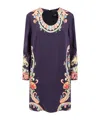 Etro Women Viscose Dress With Iconic Multicolor Print In Black