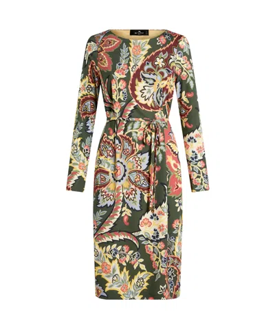 ETRO PRINTED JERSEY TUNIC DRESS