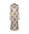 Etro Woman Maxi Dress Military Green Size 8 Viscose In Nude