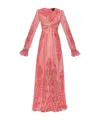 Etro Printed Twisted Silk Maxi Dress In Pink