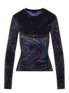 Etro Long-sleeved Fitted Top With Vibrant Paisley Pattern