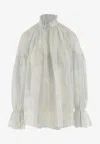 Etro Long-sleeved Floral Wave Blouse