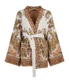 Etro Long-sleeved Knitted Cardigan In Brown