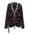 Etro Fringed Oversized Cardigan In Black