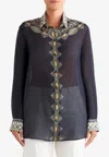 Etro Long-sleeved Scarf-print Shirt