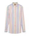Etro Pegaso-embroidery Striped Cotton Shirt