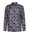 Etro Medallion Print Silk Shirt In Black