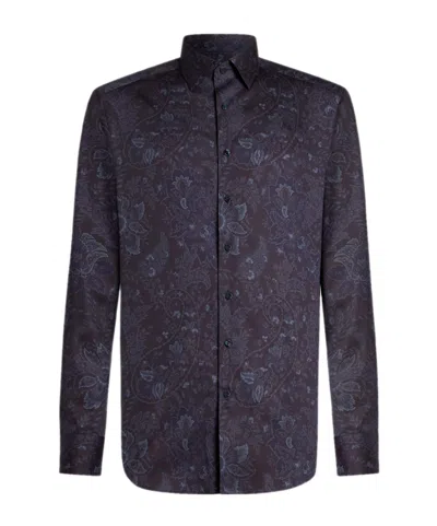 Etro Long-sleeved Shirt In Black