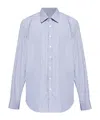 Etro Man Shirt Light Blue Size 17 Cotton In Blue