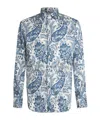 Etro Paisley-print Long-sleeve Shirt In Blue