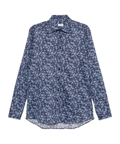 Etro Long-sleeved Shirt In Blue