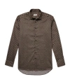Etro Slim-fit Printed Cotton-twill Shirt In Gray