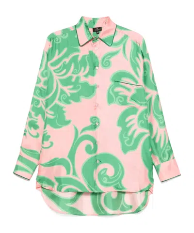 ETRO ETRO LONG SLEEVED ABSTRACT-PRINTED SHIRT