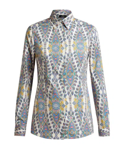 Etro Long-sleeved Shirt In Multicolor