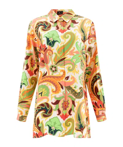 Etro Graphic Printed Long Sleeved Shirt In Multi