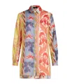 Etro Wallpaper Cotton Voile Long-sleeve Shirt In Multicolor