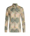 Etro Printed Popeline Shirt With Patchwork Paisley Print In Nude