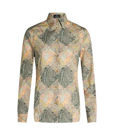 ETRO PRINTED POPLIN SHIRT